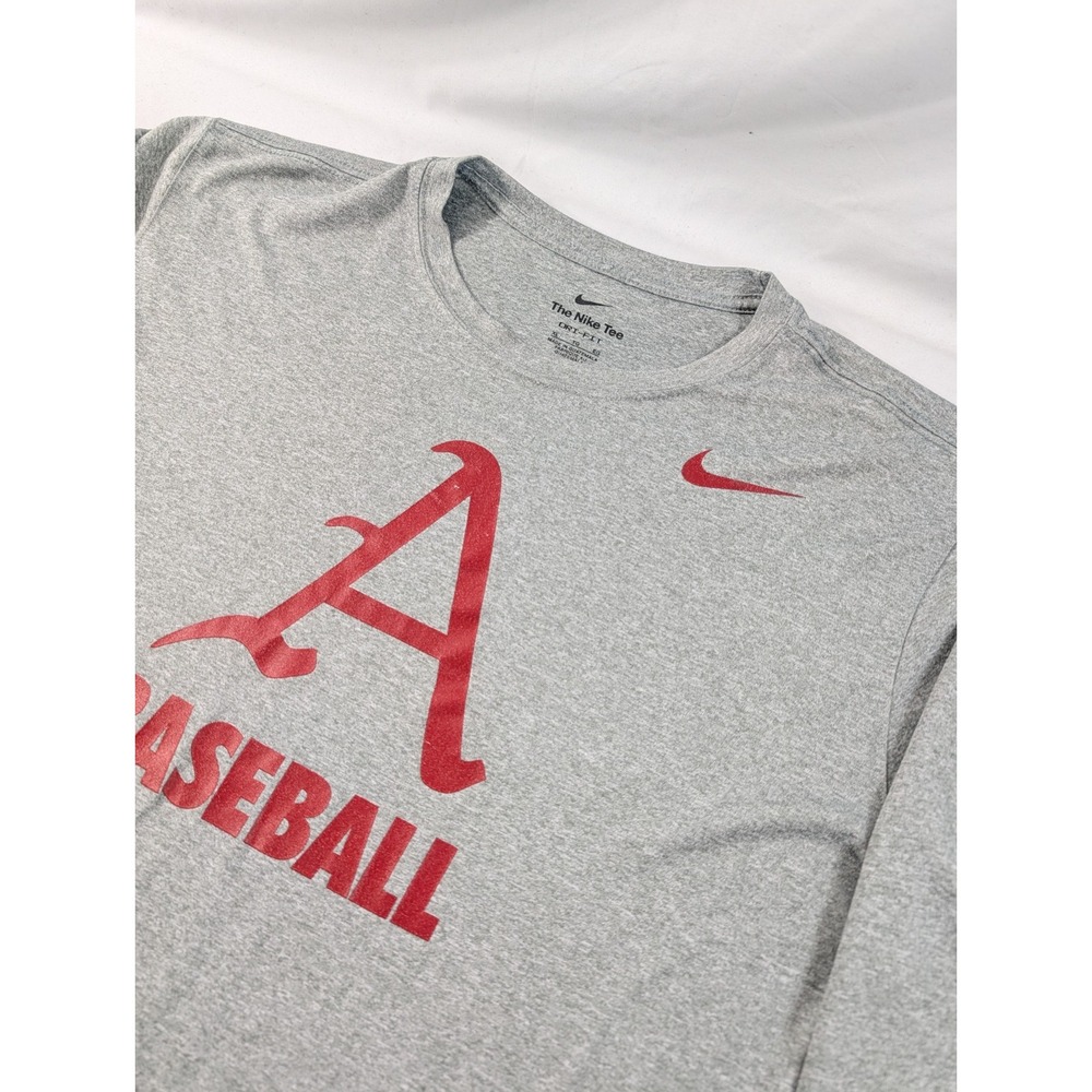 Alabama Crimson Tide Baseball XL  Gray NCAA Nike Dri Fit Longsleeve T-shirt